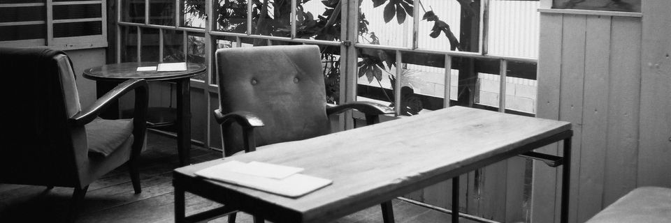 Quaint office scene, hand-developed on film